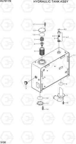 3130 HYDRAULIC TANK ASSY HL757-7S, Hyundai