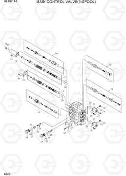 4040 MAIN CONTROL VALVE(3-SPOOL) HL757-7S, Hyundai