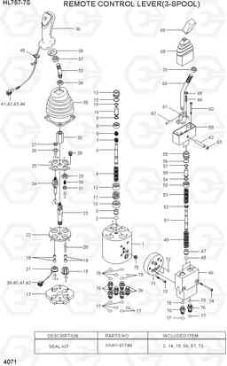 4071 REMOTE CONTROL LEVER(3-SPOOL) HL757-7S, Hyundai