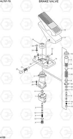 4100 BRAKE VALVE HL757-7S, Hyundai