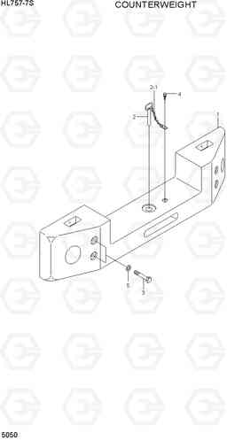 5050 COUNTERWEIGHT HL757-7S, Hyundai