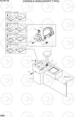 5090 CONSOLE BOX(CANOPY TYPE) HL757-7S, Hyundai