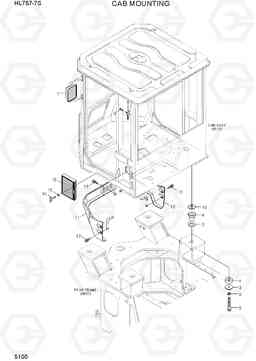 5100 CAB MOUNTING(OPT) HL757-7S, Hyundai