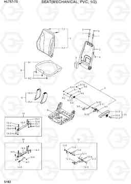 5182 SEAT(MECHANICAL, PVC, 1/2) HL757-7S, Hyundai