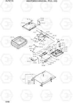 5183 SEAT(MECHANICAL, PVC, 2/2) HL757-7S, Hyundai