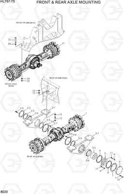 6020 FRONT & REAR AXLE MTG HL757-7S, Hyundai