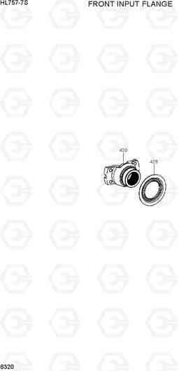 6320 FRONT INPUT FLANGE HL757-7S, Hyundai