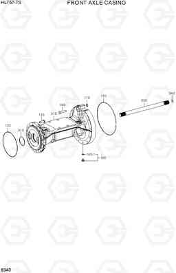 6340 FRONT AXLE CASING HL757-7S, Hyundai