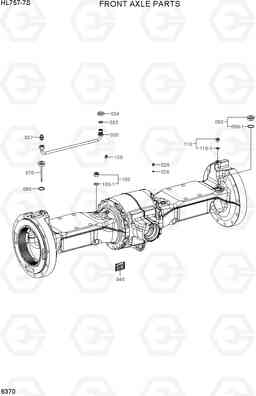 6370 FRONT AXLE PARTS HL757-7S, Hyundai