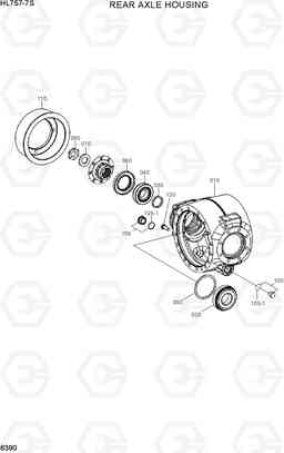 6390 REAR AXLE HOUSING HL757-7S, Hyundai