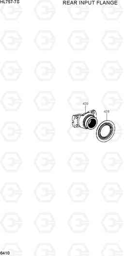 6410 REAR INPUT FLANGE HL757-7S, Hyundai