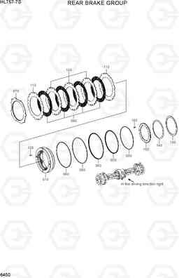 6450 REAR BRAKE GROUP HL757-7S, Hyundai