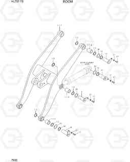 7020 BOOM HL757-7S, Hyundai