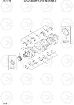 9070 CRANKSHAFT AND BEARINGS HL757-7S, Hyundai