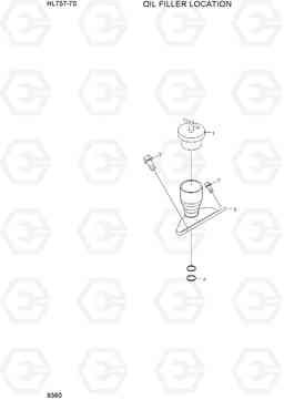 9360 OIL FILLER LOCATION HL757-7S, Hyundai