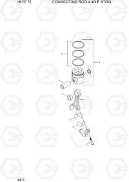 9410 CONNECTING ROD AND PISTON HL757-7S, Hyundai