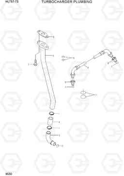 9530 TURBOCHARGER PLUMBING HL757-7S, Hyundai