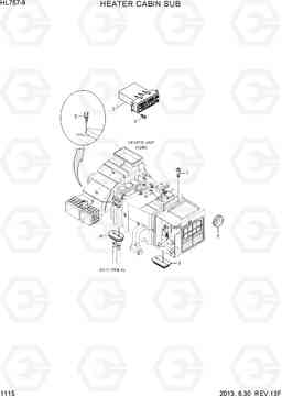 1115 HEATER CABIN SUB HL757-9, Hyundai