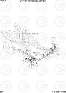 2080 BATTERY CABLE ELECTRIC HL757-9, Hyundai