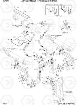 3050 ATTACHMENT HYDRAULIC PIPING HL757-9, Hyundai