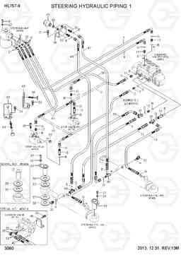 3060 STEERING HYDRAULIC PIPING 1 HL757-9, Hyundai