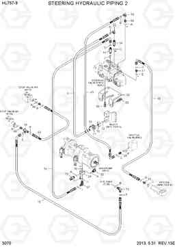 3070 STEERING HYDRAULIC PIPING 2 HL757-9, Hyundai