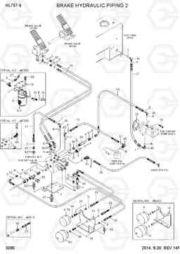 3090 BRAKE HYDRAULIC PIPING 2 HL757-9, Hyundai