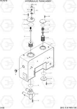 3130 HYDRAULIC TANK ASSY HL757-9, Hyundai