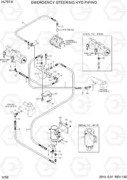 3150 EMERGENCY STEERING HYD PIPING HL757-9, Hyundai