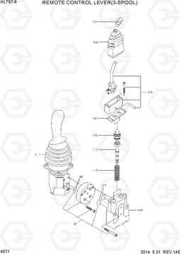 4071 REMOTE CONTROL LEVER(3-SPOOL) HL757-9, Hyundai