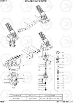 4105 BRAKE VALVE(DUAL) HL757-9, Hyundai