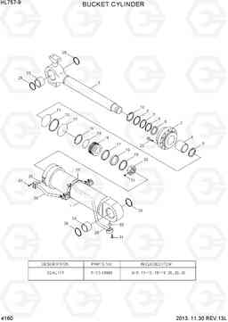 4160 BUCKET CYLINDER HL757-9, Hyundai