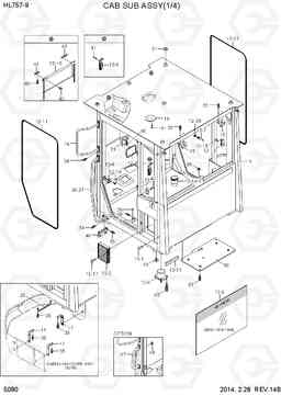 5080 CAB SUB ASSY(1/4) HL757-9, Hyundai