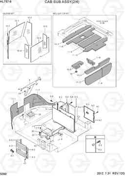 5090 CAB SUB ASSY(2/4) HL757-9, Hyundai