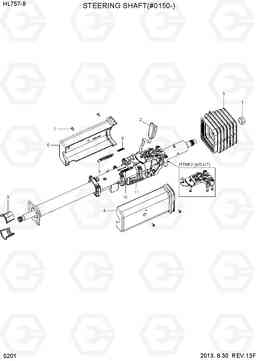 5201 STEERING SHAFT(#0150-) HL757-9, Hyundai