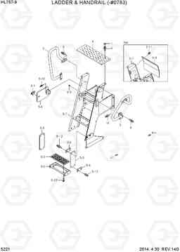 5221 LADDER & HANDRAIL(SKID TIRE,-#0783) HL757-9, Hyundai