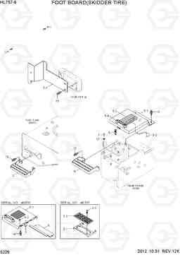 5226 FOOT BOARD(SKIDDER TIRE) HL757-9, Hyundai