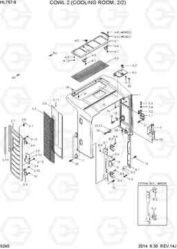 5240 COWL 2(COOLING ROOM, 2/2) HL757-9, Hyundai