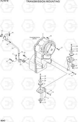 6040 TRANSMISSION MOUNTING HL757-9, Hyundai