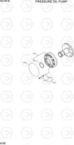 6100 PRESSURE OIL PUMP HL757-9, Hyundai