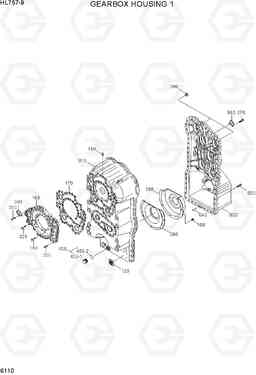 6110 GEARBOX HOUSING 1 HL757-9, Hyundai