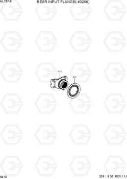 6410 REAR INPUT FLANGE(-#0256) HL757-9, Hyundai