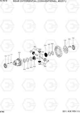 6780 REAR DIFFERENTIAL(CONVENTIONAL,#0257-) HL757-9, Hyundai