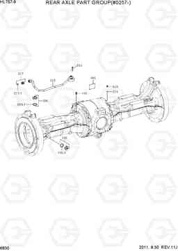 6830 REAR AXLE PART GROUP(#0257-) HL757-9, Hyundai