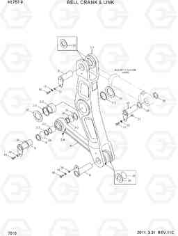 7010 BELL CRANK & LINK HL757-9, Hyundai