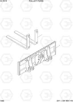 7060 PALLET FORK HL757-9, Hyundai
