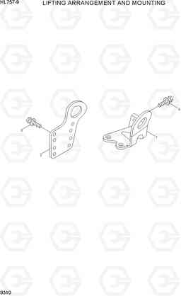 9310 LIFTING ARRANGEMENT AND MOUNTING HL757-9, Hyundai