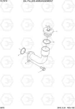 9370 OIL FILLER ARRANGEMENT HL757-9, Hyundai