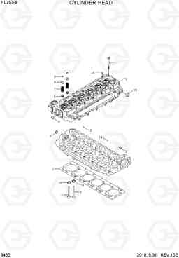 9450 CYLINDER HEAD HL757-9, Hyundai