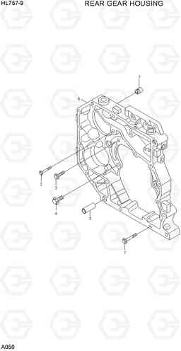 A050 REAR GEAR HOUSING HL757-9, Hyundai